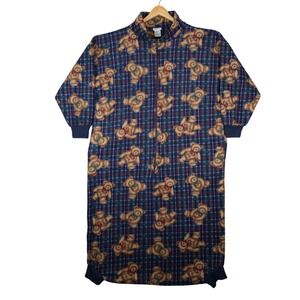 Vintage Barbizon Fleece Nightgown Robe House Coat XL Teddy Bear Cozy Loungewear